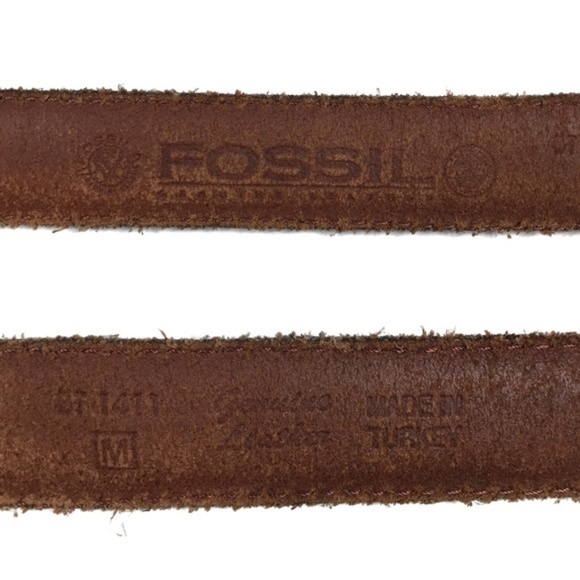 Fossil Tan Multi Color Patchwork Leather Belt - Picture 8 of 8